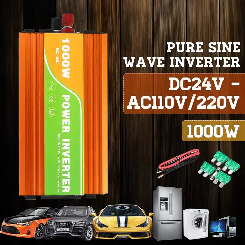 Портативный автомобильный инвертор напряжения, 1000 Вт, 12 В постоянного тока в 110 В переменного тока, зарядное устройство с чистой синусоидой, ...
Портативный автомобильный инвертор напряжения, 1000 Вт, 12 В постоянного тока в 110 В переменного тока, зарядное устройство с чистой синусоидой, ...