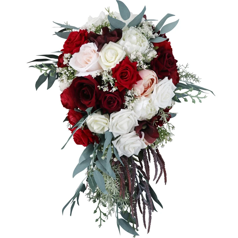Handmade Wedding Bouquets, Artificial Rose Flower Bouquet Bride Bridesmaid Holding Flower, Flower Girl Bouquet
Handmade Wedding Bouquets, Artificial Rose Flower Bouquet Bride Bridesmaid Holding Flower, Flower Girl Bouquet