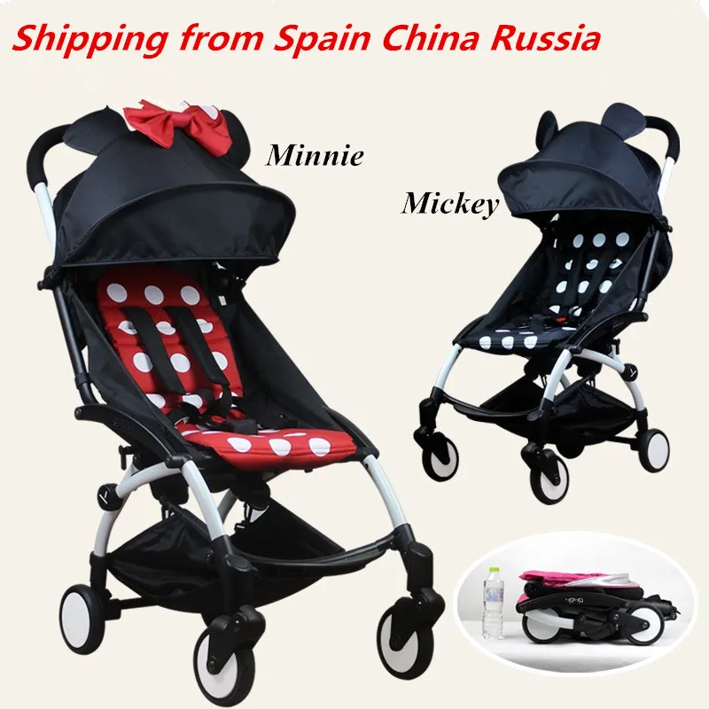 

Baby Stroller 601 Trolley Car trolley Folding Baby Carriage Bebek Buggy Lightweight Pram 2B1 can sit can lie on the airplane