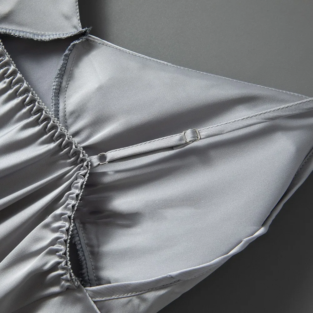 Sexy Pyjamas Lace Satin Pajamas Suit Women Summer Kimono Robe Gown Suit Summer Home Clothes With Breast Bras Rayon Loungewear 
Sexy Pyjamas Lace Satin Pajamas Suit Women Summer Kimono Robe Gown Suit Summer Home Clothes With Breast Bras Rayon Loungewear