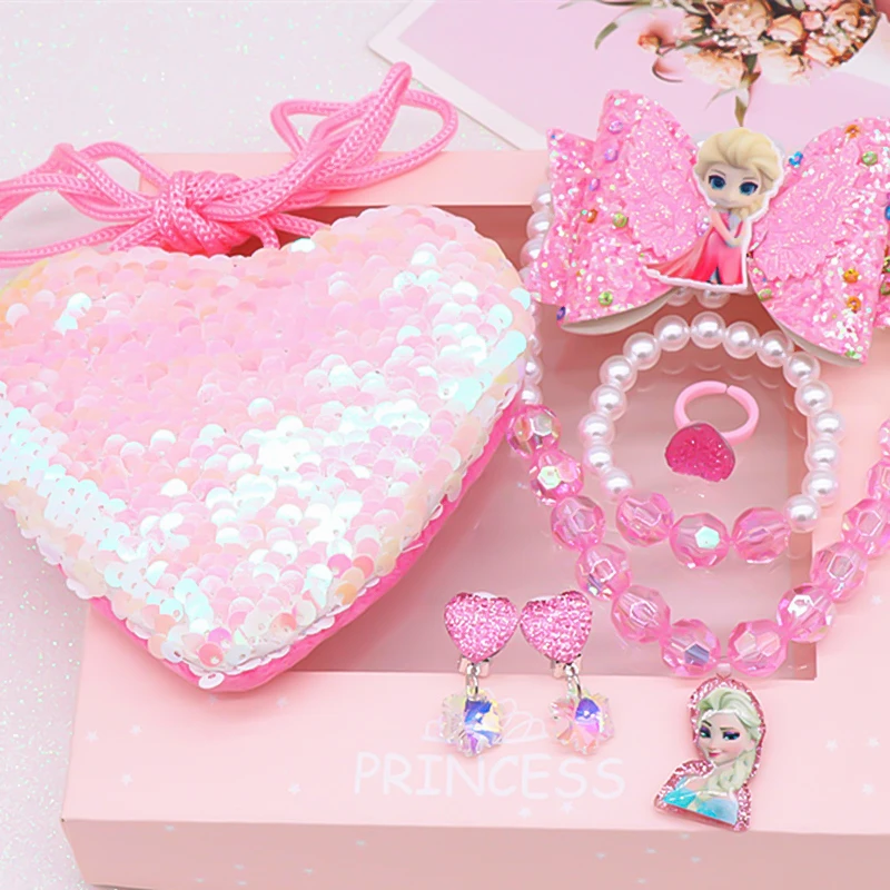 Frozen 2 Children Girl Toy Disney Mermaid Unicorn Sofia Elsa Princess Necklace Bracelet Jewelry Necklace Cartoon Purse Gift Set
Frozen 2 Children Girl Toy Disney Mermaid Unicorn Sofia Elsa Princess Necklace Bracelet Jewelry Necklace Cartoon Purse Gift Set