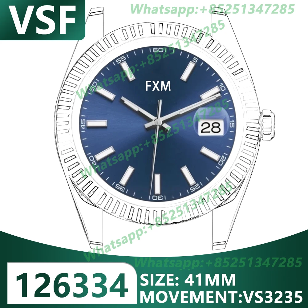 Men's Automatic Mechanical Top Luxury Watch 41MM 126334 VSF 1:1 Best Edition 904L NOOB AAA Replica Super Clone VS3235
Men's Automatic Mechanical Top Luxury Watch 41MM 126334 VSF 1:1 Best Edition 904L NOOB AAA Replica Super Clone VS3235