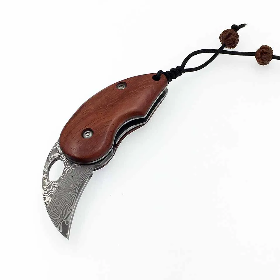 Dropship EDC Utility Knife Mini Folding Pocket Knife Rosewood Damascus Steel Knife Manual Outdoor Portable Folding Knife
Dropship EDC Utility Knife Mini Folding Pocket Knife Rosewood Damascus Steel Knife Manual Outdoor Portable Folding Knife