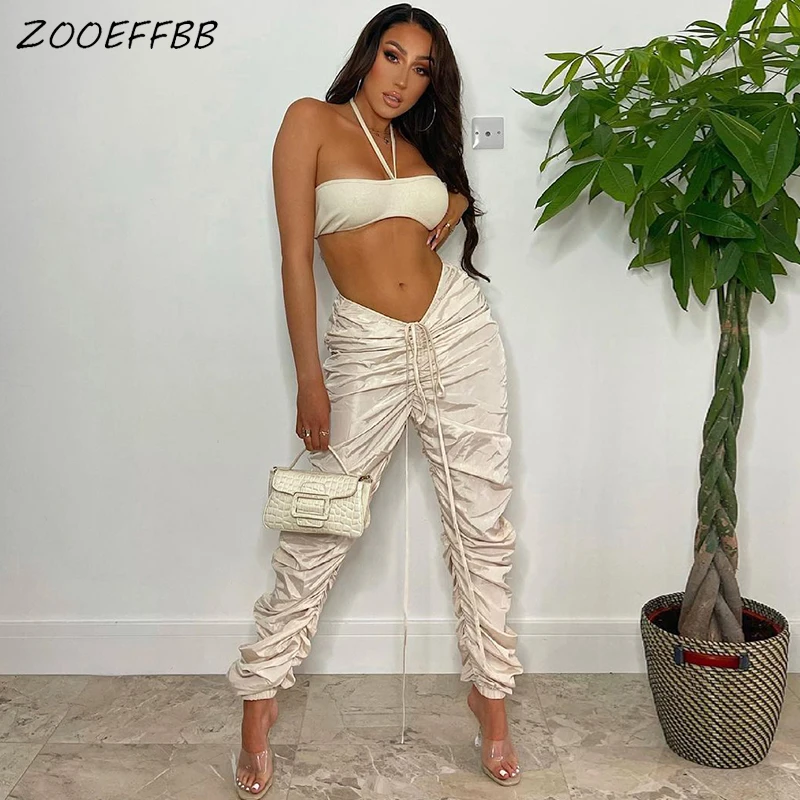 ZOOEFFBB Sexy Drawstring High Waist Pants Fashion Streetwear Women Joggers Bandage Y2k Clothes Night Club Outfits Sweatpants
ZOOEFFBB Sexy Drawstring High Waist Pants Fashion Streetwear Women Joggers Bandage Y2k Clothes Night Club Outfits Sweatpants