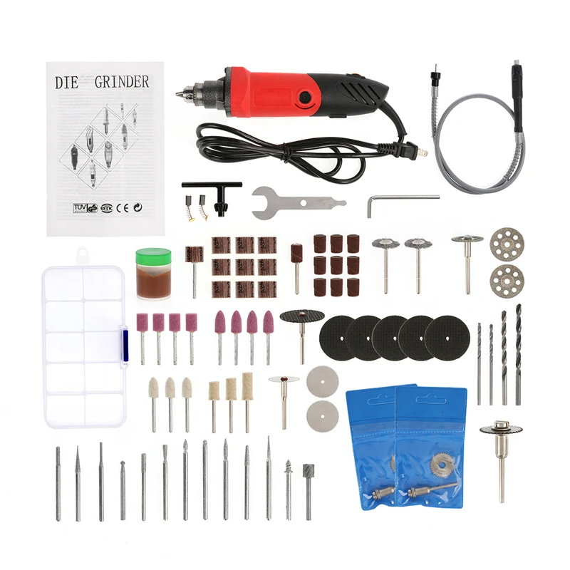 82Pcs 240W Rotary Tool Kit Multifunctional Power Die Grinder Set with 1/4 Inch 3 Jaw Chuck Variable Speed Advanced Flex Shaft
82Pcs 240W Rotary Tool Kit Multifunctional Power Die Grinder Set with 1/4 Inch 3 Jaw Chuck Variable Speed Advanced Flex Shaft