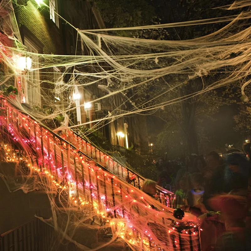 20g Fake Spiderweb White Stretchy Cobweb Bar Haunted House Arranged Home Halloween Party Decor Halloween Scary Party Scene Props
20g Fake Spiderweb White Stretchy Cobweb Bar Haunted House Arranged Home Halloween Party Decor Halloween Scary Party Scene Props
