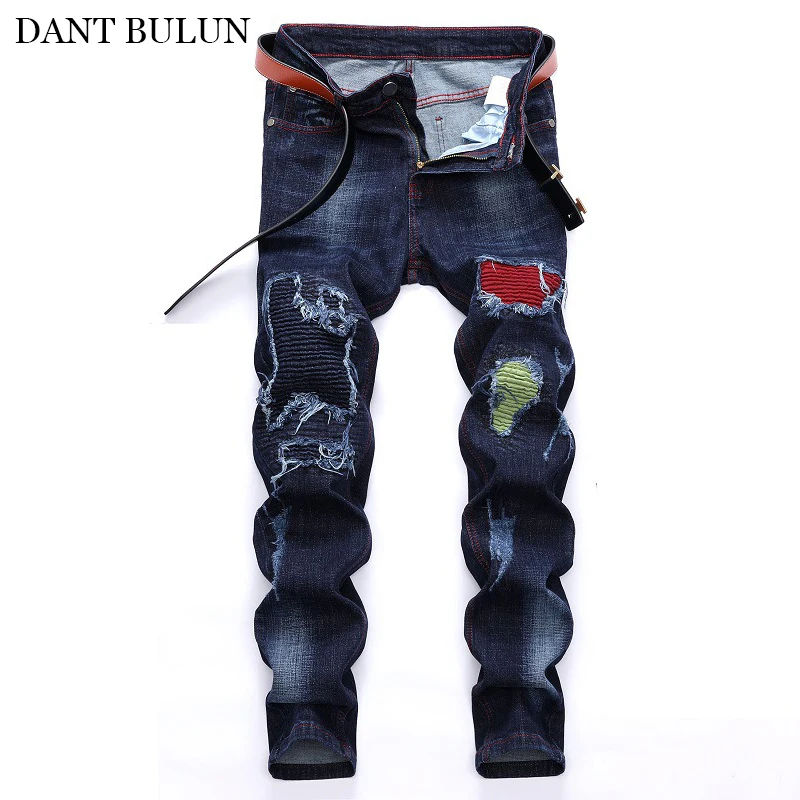 Мужские эластичные джинсы, черные джинсовые штаны со складками, рваные джинсы для мужчин, байкерские мотоботы, джинсовые брюки в стиле хип-х...
Мужские эластичные джинсы, черные джинсовые штаны со складками, рваные джинсы для мужчин, байкерские мотоботы, джинсовые брюки в стиле хип-х...