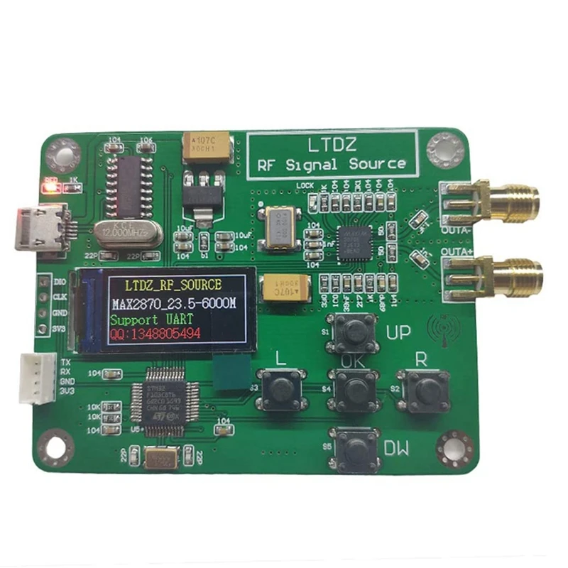 LTDZ MAX2870 STM32 23.5-6000MHz Signal Source Module USB 5V Powered Frequency and Modes Accessory
LTDZ MAX2870 STM32 23.5-6000MHz Signal Source Module USB 5V Powered Frequency and Modes Accessory