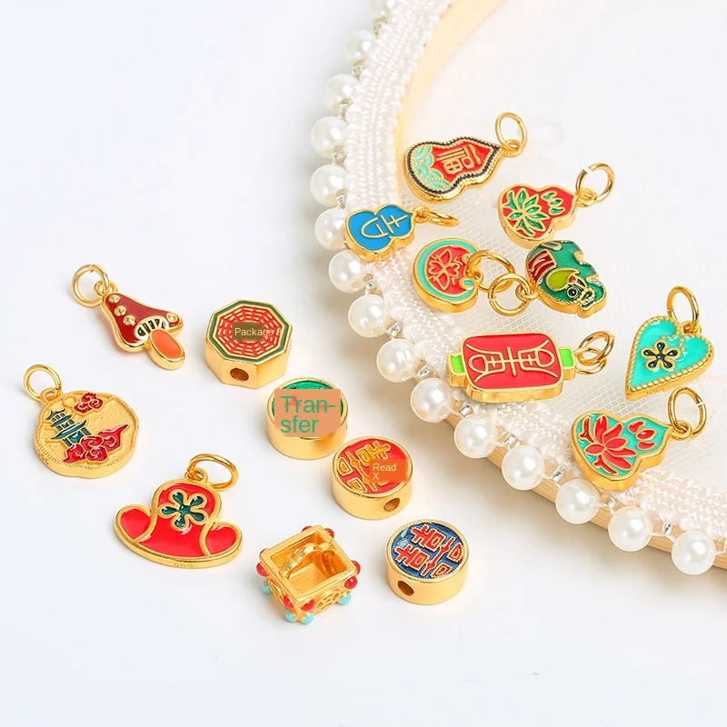 Placer gold wealth, prosperity and longevity hi gourd DIY handmade materials keep color gold-plated copper accessories wholesale
Placer gold wealth, prosperity and longevity hi gourd DIY handmade materials keep color gold-plated copper accessories wholesale