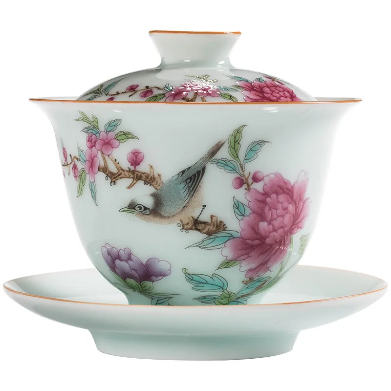 Hand-Painted Ceramic Pastel Sancai Cover Bowl White Porcelain Bowl Thickened Chinese Style Tea Set, Tea Bowl For Household Use
Hand-Painted Ceramic Pastel Sancai Cover Bowl White Porcelain Bowl Thickened Chinese Style Tea Set, Tea Bowl For Household Use