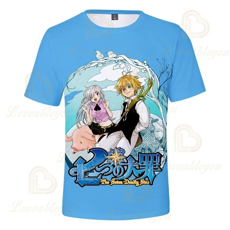 Nanatsu No Taizai Japan Anime 3D T Shirt Men Cosplay Short Sleeve Summer Teenagers Fashion for Children110-160 Tops
Nanatsu No Taizai Japan Anime 3D T Shirt Men Cosplay Short Sleeve Summer Teenagers Fashion for Children110-160 Tops