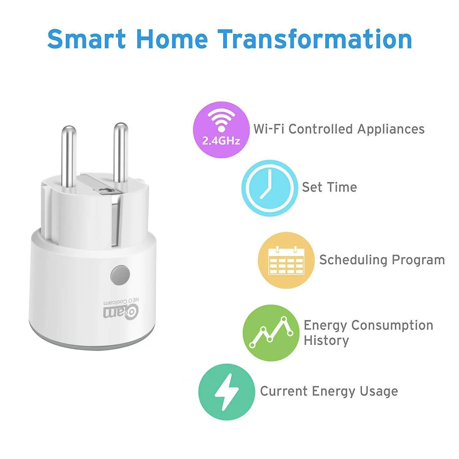 NEO Coolcam Франция Smart Plug Поддержка Alexa Google Home IFTTT удаленного Управление переключатель