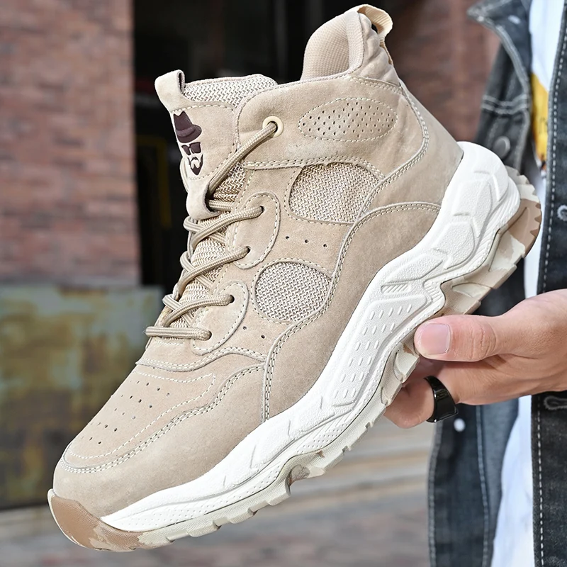 New Breathable Casual Boots Genuine Leather High Top Skateboard Shoes Men Trainers Zapatillas Hombre Height Increasing Men Boots
New Breathable Casual Boots Genuine Leather High Top Skateboard Shoes Men Trainers Zapatillas Hombre Height Increasing Men Boots