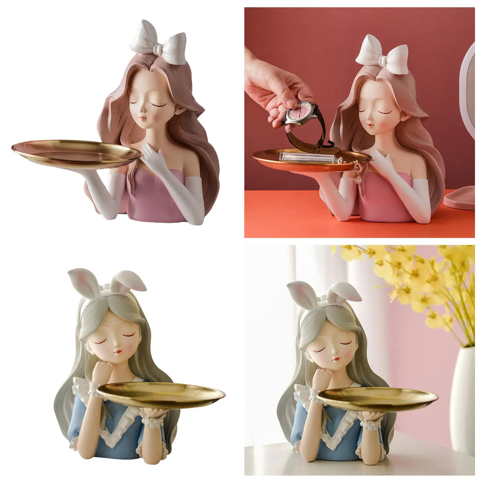 Nordic Sculpture Girl Statue Jewelry Storage Tray Figurine Table Organizer Home Office Desktop Decoration Gift Home Art Statue
Nordic Sculpture Girl Statue Jewelry Storage Tray Figurine Table Organizer Home Office Desktop Decoration Gift Home Art Statue