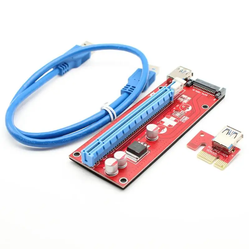 6Set VER007S PCI-E Riser Card PCI Express PCIE 1X 16X Graphic PCI-E Riser Extender USB3.0 Cable 15pin SATA For BTC Mining Miner
6Set VER007S PCI-E Riser Card PCI Express PCIE 1X 16X Graphic PCI-E Riser Extender USB3.0 Cable 15pin SATA For BTC Mining Miner