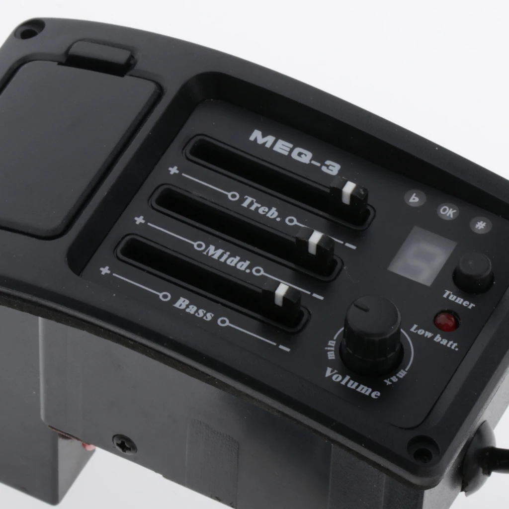 Acoustic Guitar Pickup MEQ-3 Preamp Built-in Tuner Volume Control DIY Parts
Acoustic Guitar Pickup MEQ-3 Preamp Built-in Tuner Volume Control DIY Parts