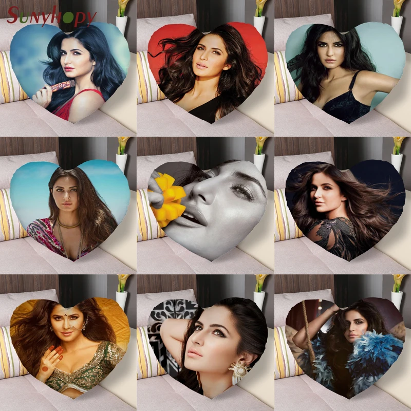 Katrina Kaif в форме сердца, пользовательские диванные подушки, Наволочка на молнии, атласная ткань, подушка для дома
Katrina Kaif в форме сердца, пользовательские диванные подушки, Наволочка на молнии, атласная ткань, подушка для дома