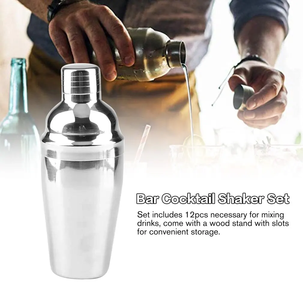 23pcs Stainless Steel Bar Cocktail Shaker Mixer Set 550ml/750ml Barware Tools Shaker Sets With Wooden Rack
23pcs Stainless Steel Bar Cocktail Shaker Mixer Set 550ml/750ml Barware Tools Shaker Sets With Wooden Rack
