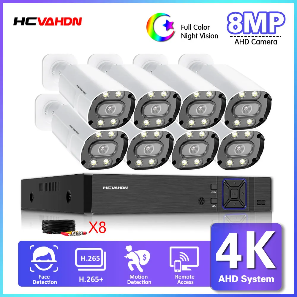 8 Channels CCTV Security System 4K 8CH NVR DVR Kit Full Color Night Vision AHD Bullet Camera Video Surveillance Kit XMEYE P2P
8 Channels CCTV Security System 4K 8CH NVR DVR Kit Full Color Night Vision AHD Bullet Camera Video Surveillance Kit XMEYE P2P
