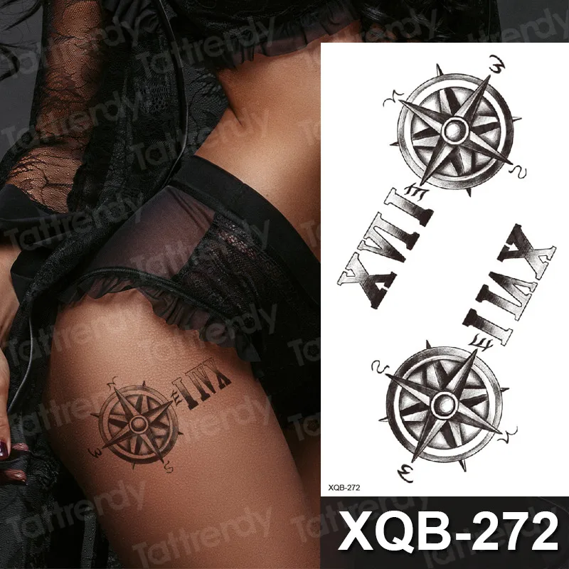 Temporary sleeve tattoo black henna sexy body art on arm band tatoo fake waterproof for women men dragon god horse tattoos | Красота и