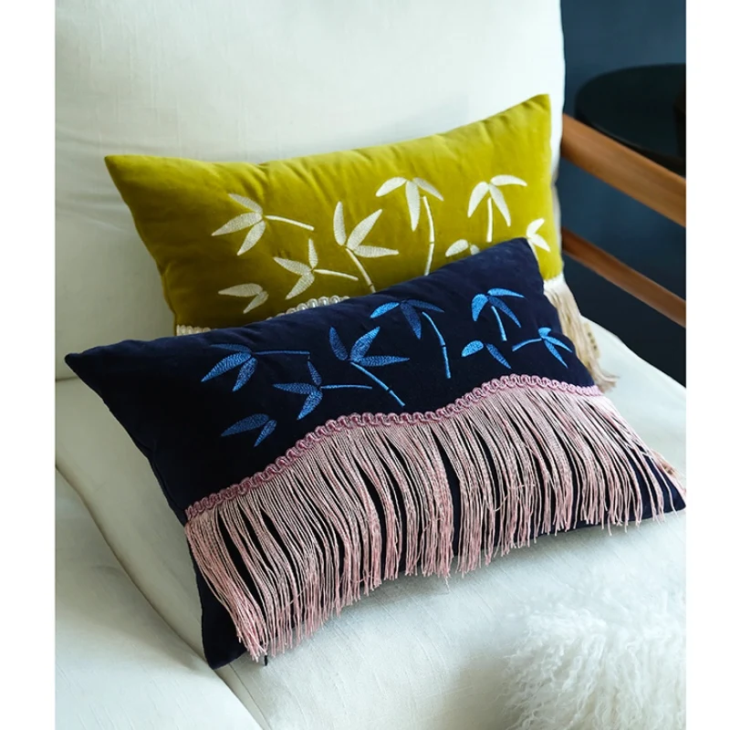 DUNXDECO Cushion Cover Decorative Pillow Case Vintage Chinese Simple Bamboo Embroidery Tassel Luxury Cotton Sofa Chair Coussin
DUNXDECO Cushion Cover Decorative Pillow Case Vintage Chinese Simple Bamboo Embroidery Tassel Luxury Cotton Sofa Chair Coussin