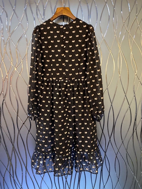 2021 spring and summer new women's round neck fashion polka dot animal pattern color matching decoration long-sleeved dress 311
2021 spring and summer new women's round neck fashion polka dot animal pattern color matching decoration long-sleeved dress 311