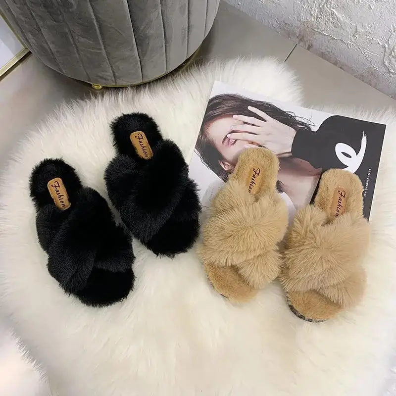 Furry Slippers For Women Fall Winte House Indoor Flat Bottom Shoes Fashion Warm Slip On Shoes Female Slides Cozy Home Slippers
Furry Slippers For Women Fall Winte House Indoor Flat Bottom Shoes Fashion Warm Slip On Shoes Female Slides Cozy Home Slippers
