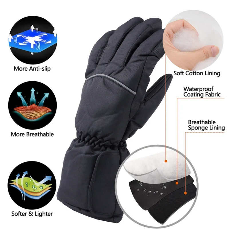 Winter Thermal Gloves Waterproof Electric Heated Gloves Battery Powered For Ski Climbing Heating Gloves Sports
Winter Thermal Gloves Waterproof Electric Heated Gloves Battery Powered For Ski Climbing Heating Gloves Sports