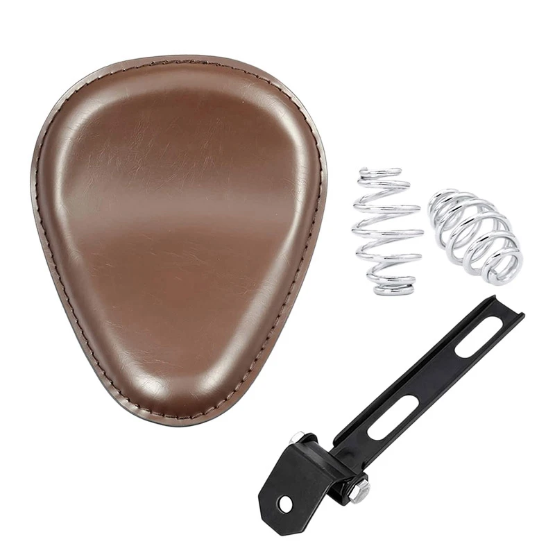 Brown Leather Motorcycle Solo Seat 3inch Springs Bracket Mount Kit for Sportster Honda Yamaha Suzuki Bobber Chopper
Brown Leather Motorcycle Solo Seat 3inch Springs Bracket Mount Kit for Sportster Honda Yamaha Suzuki Bobber Chopper