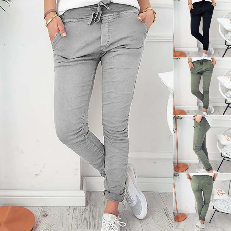 Spring Summer Pencil Pants Casual Slim Solid Thin Pants For Women High Waist Black Army Green Pants Trousers
Spring Summer Pencil Pants Casual Slim Solid Thin Pants For Women High Waist Black Army Green Pants Trousers