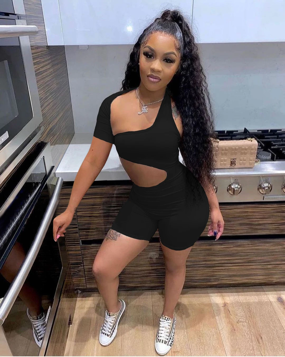 Rompers Womens Jumpsuit Sexy Hollow Out Irregular Collar Hip Lift Bodysuits Solid Color Bodycon Jumpsuit Jumpsuits for Women 
Rompers Womens Jumpsuit Sexy Hollow Out Irregular Collar Hip Lift Bodysuits Solid Color Bodycon Jumpsuit Jumpsuits for Women