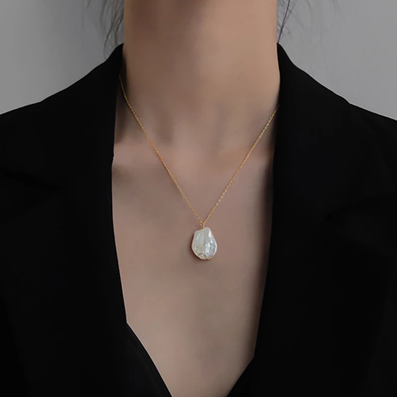 925 Silver Natural Baroque Pearl Necklace Pendants Jewelry Minimalism Chocker Kolye Vintage Collier Bijoux Femme Women Necklace
925 Silver Natural Baroque Pearl Necklace Pendants Jewelry Minimalism Chocker Kolye Vintage Collier Bijoux Femme Women Necklace