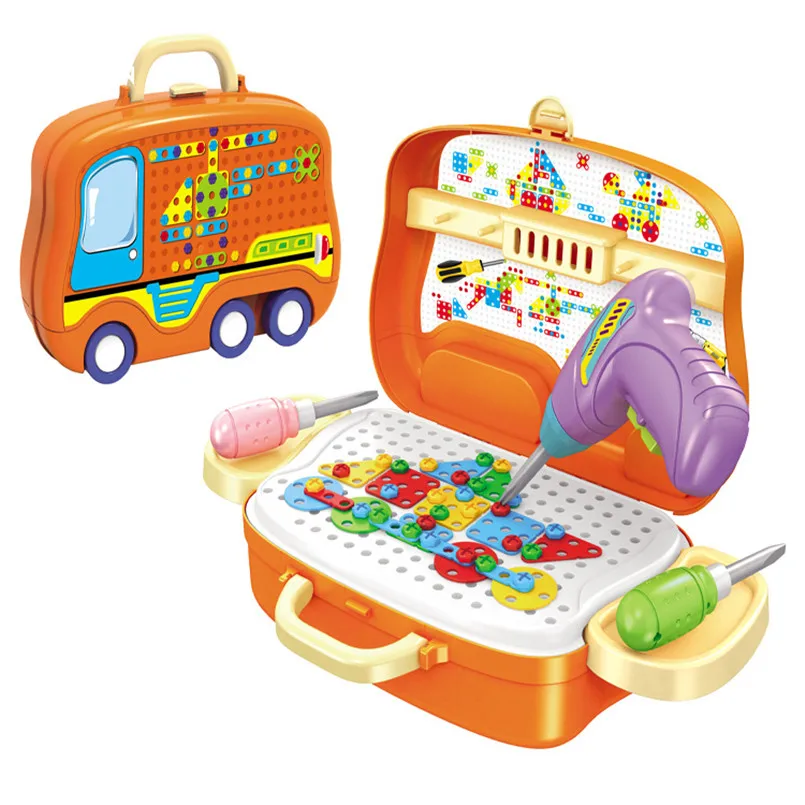 Детский ящик для инструментов электрическая дрель строительные игрушки