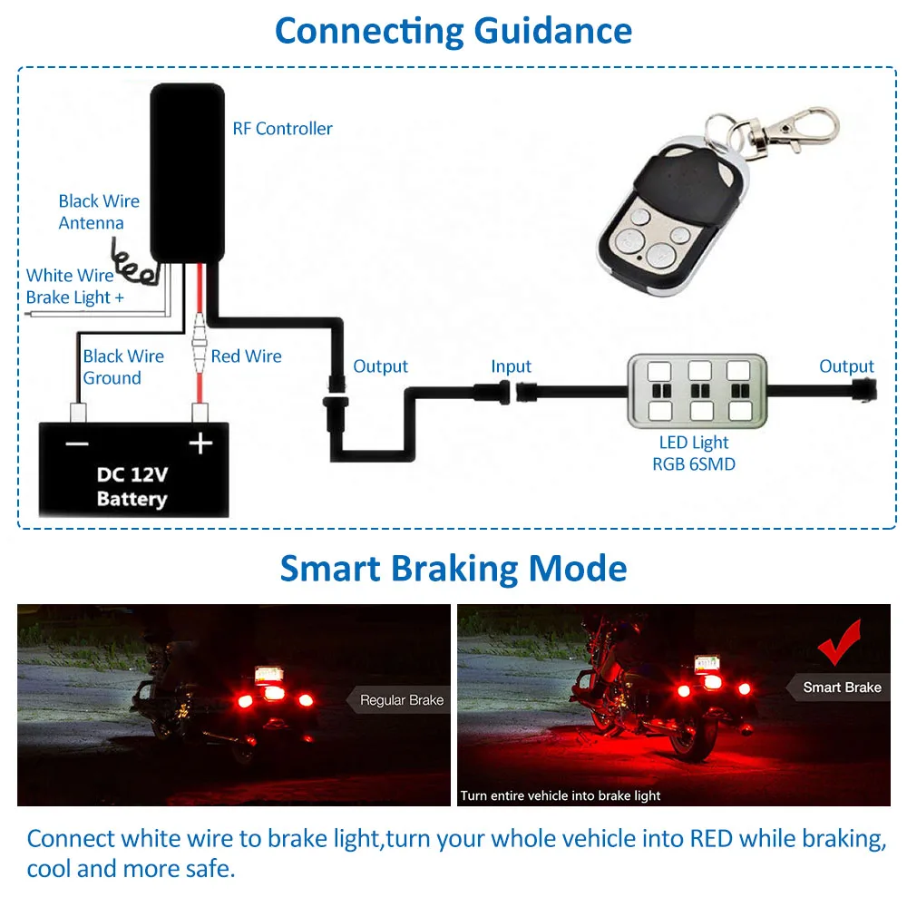 LED Turn Signal Indicators for Motorcycle Flashing Brake Stop Lights Flowing Smart Sensing Light Moto Decorative Strip Kit
LED Turn Signal Indicators for Motorcycle Flashing Brake Stop Lights Flowing Smart Sensing Light Moto Decorative Strip Kit
