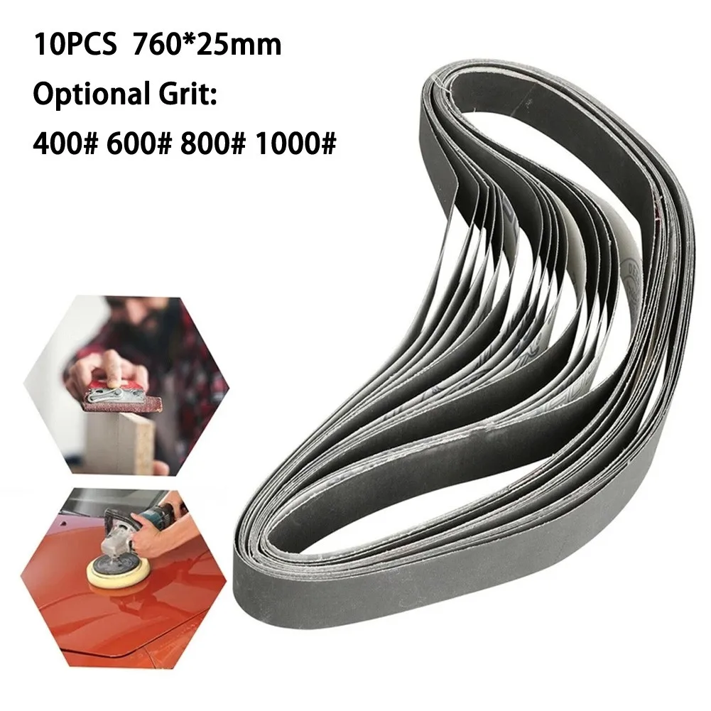 10pcs Silicon Carbide Belts Soft Cloth Sanding Belts For Wood Metal Polishing 400/600/800/1000# Power Tool Air Tool Accessories
10pcs Silicon Carbide Belts Soft Cloth Sanding Belts For Wood Metal Polishing 400/600/800/1000# Power Tool Air Tool Accessories