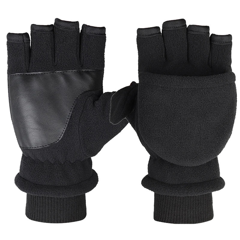 Men Double Layer Thicken Touch Screen Fingerless Convertible Mittens Wrist Women Winter Polar Fleece Half Finger Flip Gloves
Men Double Layer Thicken Touch Screen Fingerless Convertible Mittens Wrist Women Winter Polar Fleece Half Finger Flip Gloves