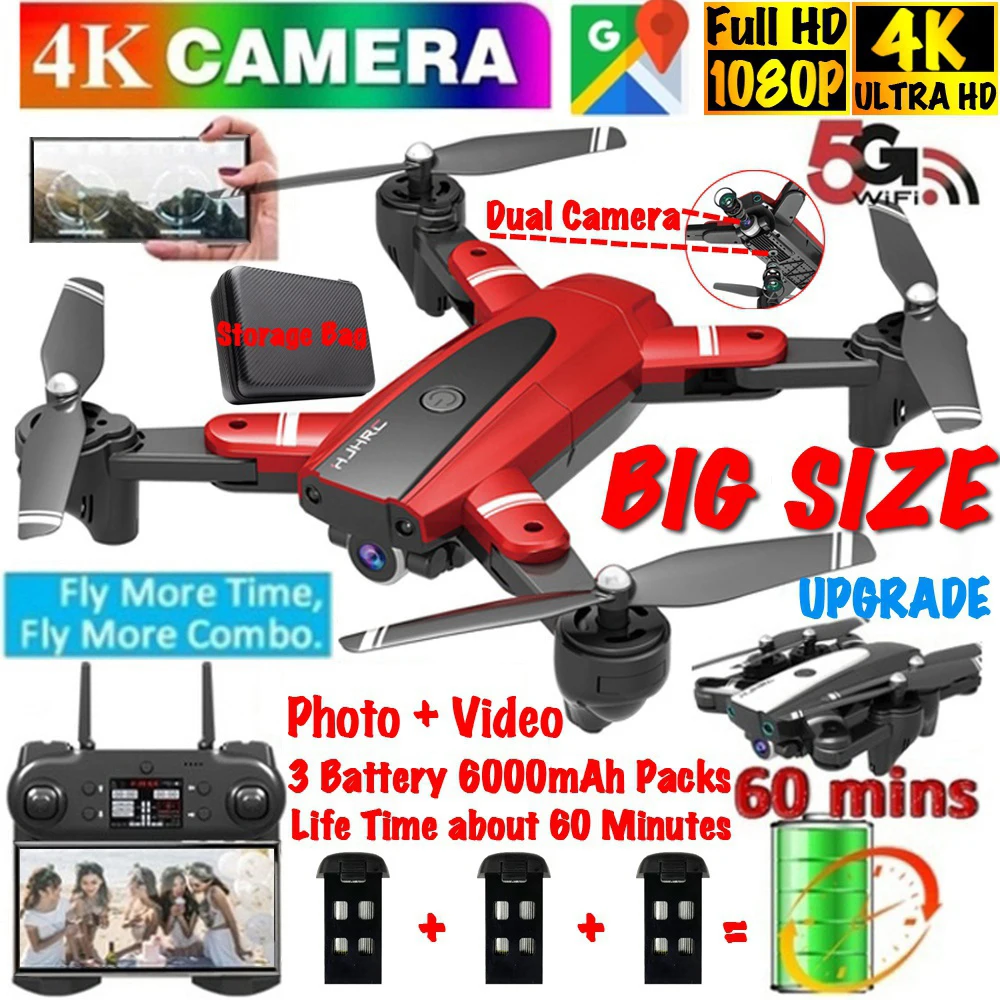 Lozenge Best Drone RC Drone with Camera and Video RC Quadcopter Helicopter 1080P/4K Optical Flow Positioning with Storage Bag
Lozenge Best Drone RC Drone with Camera and Video RC Quadcopter Helicopter 1080P/4K Optical Flow Positioning with Storage Bag