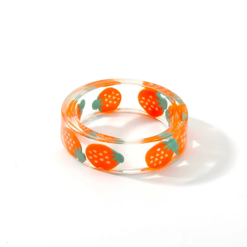 Creativity cute transparent fruit acrylic ring same style for men and women simple geometric resin ring classic jewlery gifts
Creativity cute transparent fruit acrylic ring same style for men and women simple geometric resin ring classic jewlery gifts