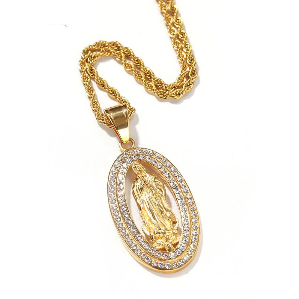 Ожерелье с подвеской «Дева Мария», в стиле хип-хоп
Ожерелье с подвеской «Дева Мария», в стиле хип-хоп