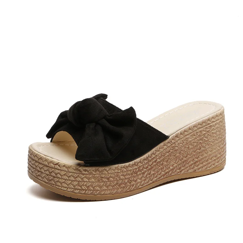 Flat Platform Women's Sandals Slippers 2021 Summer New Korean Bow-knot Wedge Heel Sandals Casual Slippers Woven Sole Comfortable
Flat Platform Women's Sandals Slippers 2021 Summer New Korean Bow-knot Wedge Heel Sandals Casual Slippers Woven Sole Comfortable
