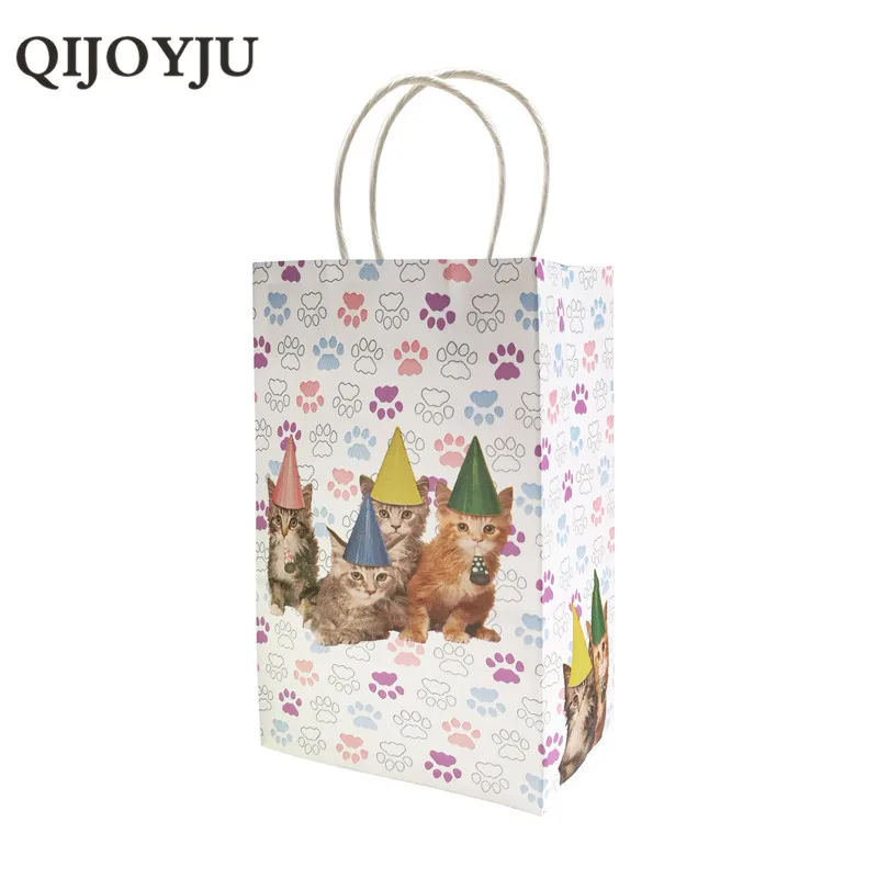 QIJOYJU 5pcs Cute Cat Theme Paper Candy Bags Pet Party Supplies Kids Favor Happy Birthday Baby Shower Decorations
QIJOYJU 5pcs Cute Cat Theme Paper Candy Bags Pet Party Supplies Kids Favor Happy Birthday Baby Shower Decorations