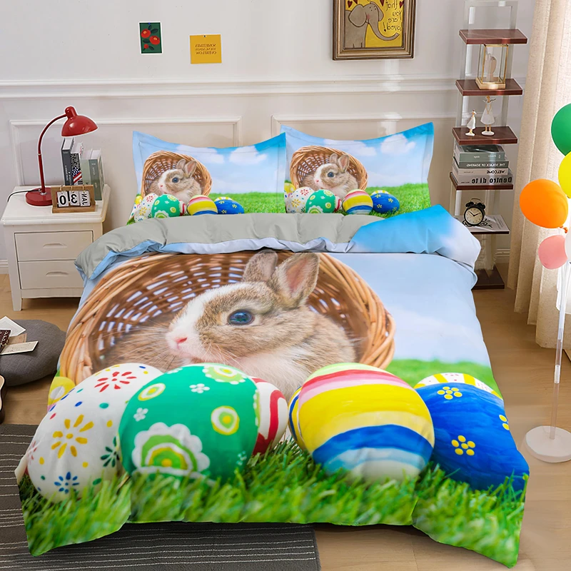 Happy Easter Egg Rabbit Bedding Set Kids Adult Lovely Quilt Duvet Cover Sets Queen King Size 2/3pcs Bedclothes Home Textile
Happy Easter Egg Rabbit Bedding Set Kids Adult Lovely Quilt Duvet Cover Sets Queen King Size 2/3pcs Bedclothes Home Textile