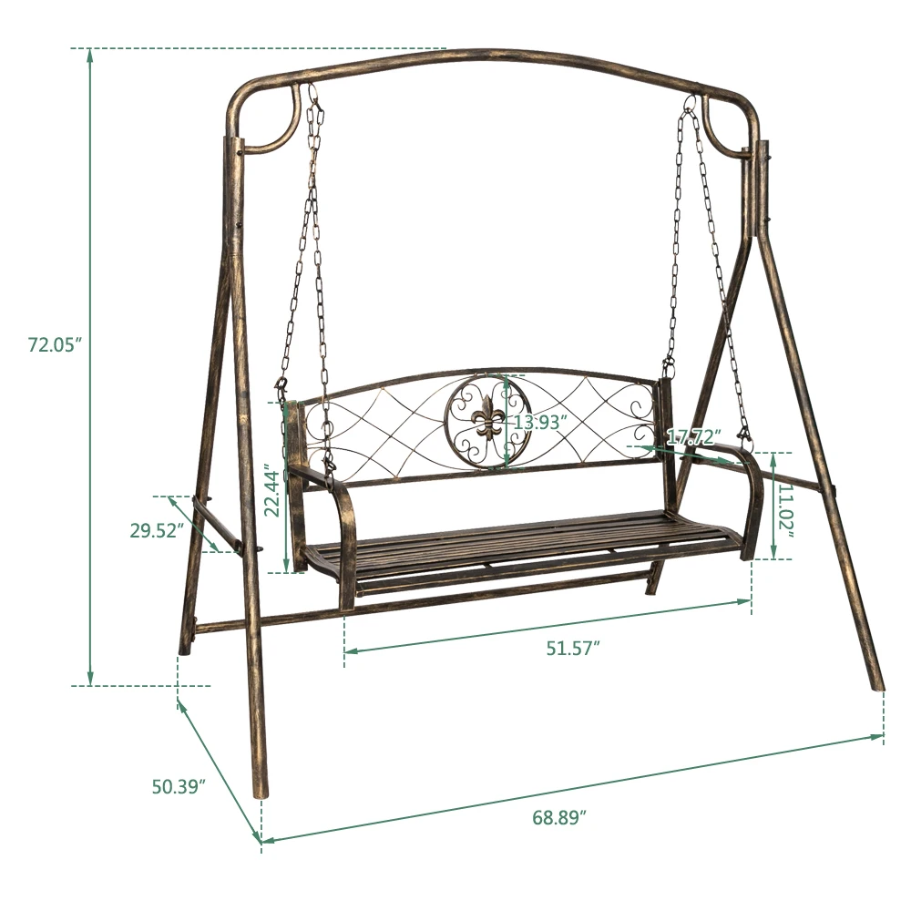 Outdoor Patio Swing Chair Swing Frame Outdoor Garden Double Swing Chair Garden Leisure Swing Garden Bench Porch Swing Chair
Outdoor Patio Swing Chair Swing Frame Outdoor Garden Double Swing Chair Garden Leisure Swing Garden Bench Porch Swing Chair