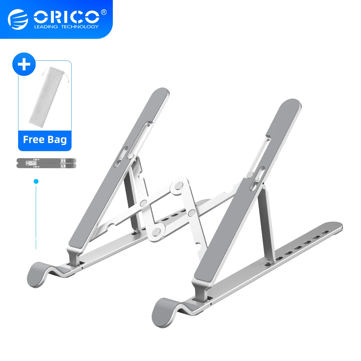 ORICO Aluminum Adjustable Laptop Stand Holder Riser Foldable Notebook Stand Portable Computer Stand 7 Angles for MacBook Tablets
ORICO Aluminum Adjustable Laptop Stand Holder Riser Foldable Notebook Stand Portable Computer Stand 7 Angles for MacBook Tablets