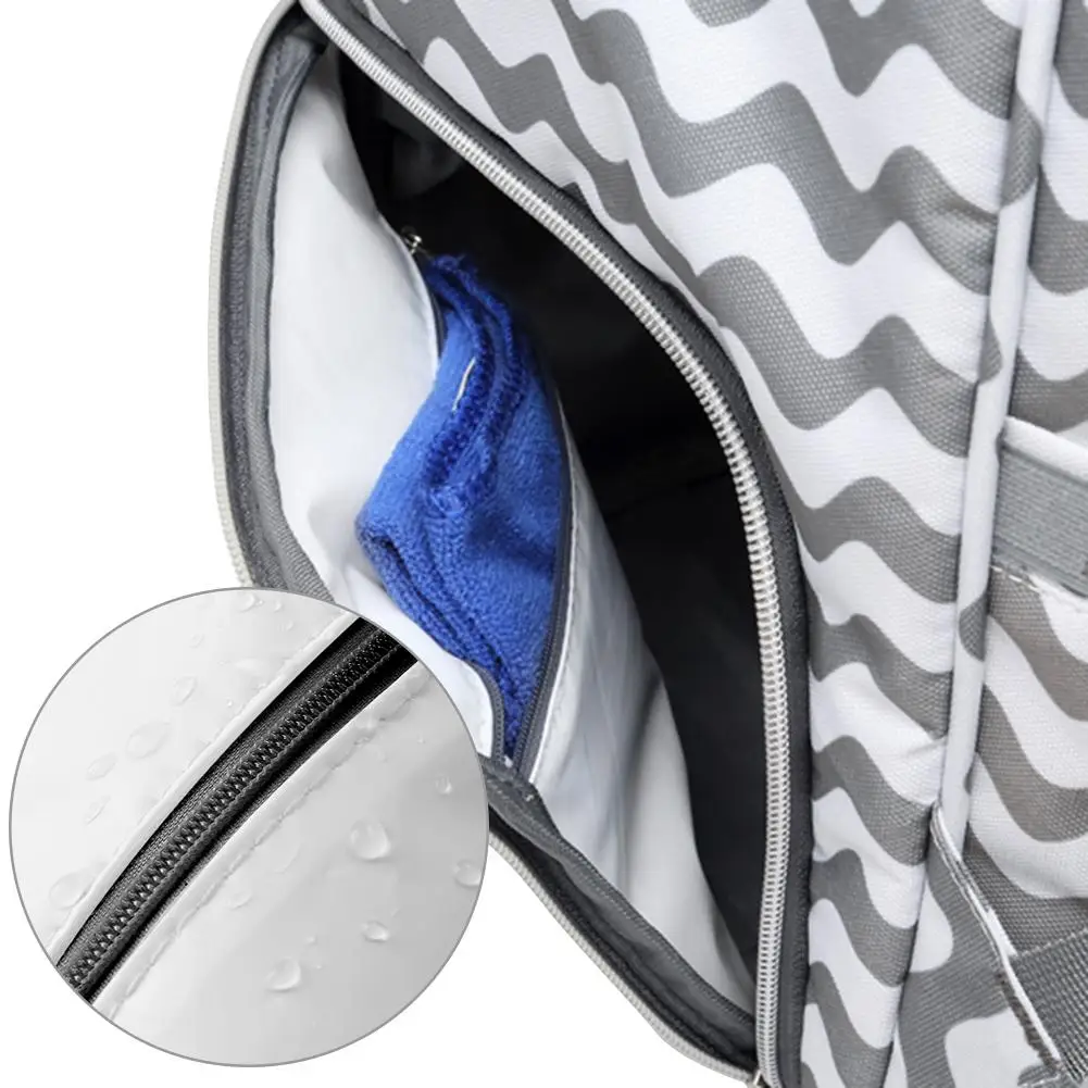 New Wave Mummy Maternity Diaper Bag Large Nursing Bag Travel Backpack Stroller Baby Bag Baby Care Nappy Backpack dropshipping