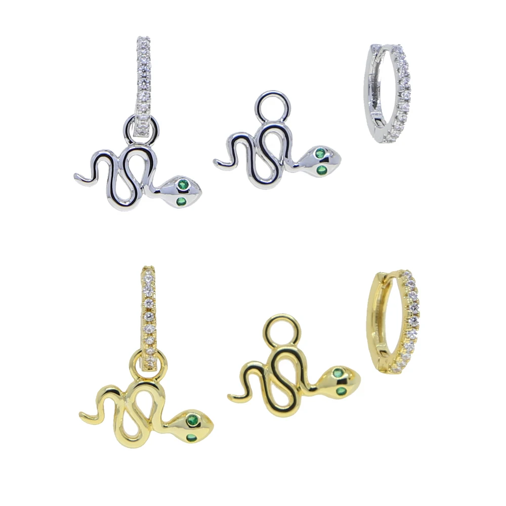 New arrived Mini Snake Charm Hoop Earring With 5A cz pave Animals earrings jewelry for lady girl party wedding jewelry wholesale
New arrived Mini Snake Charm Hoop Earring With 5A cz pave Animals earrings jewelry for lady girl party wedding jewelry wholesale