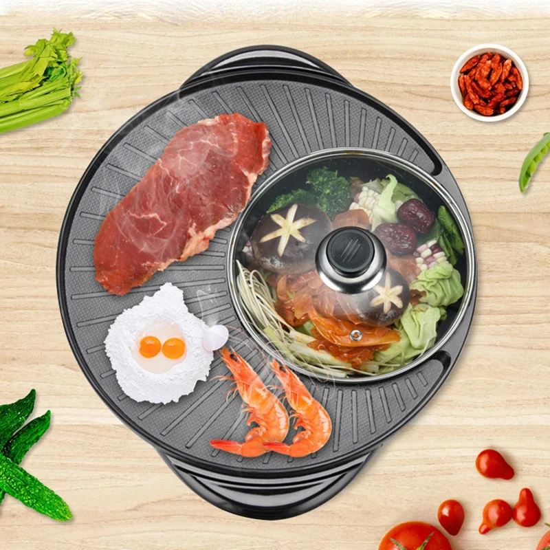 One-piece Pot Household Multi-function Electric Hot Pot Electric Barbecue Grill Barbecue Machine Frying Electric Pot
One-piece Pot Household Multi-function Electric Hot Pot Electric Barbecue Grill Barbecue Machine Frying Electric Pot