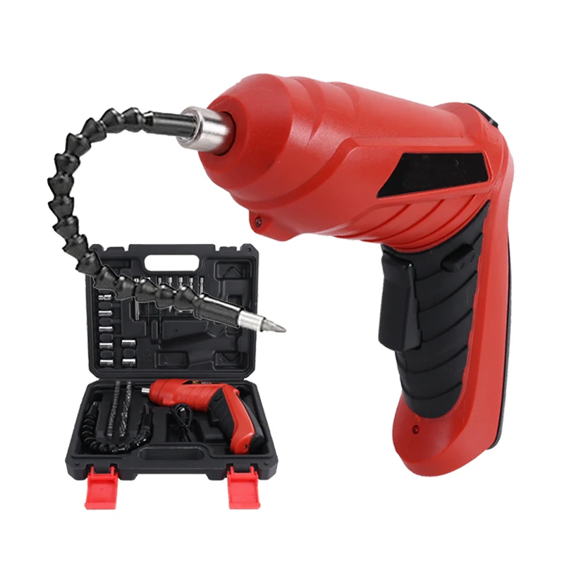 Cordless Electric Screwdriver Set 3.6V Mini USB Rechargeable Power Battery Screwdriver Twistable Handle LED Torch Power Tool Kit
Cordless Electric Screwdriver Set 3.6V Mini USB Rechargeable Power Battery Screwdriver Twistable Handle LED Torch Power Tool Kit