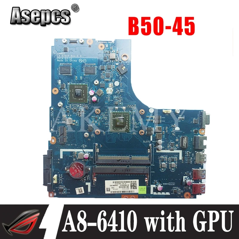 New Original Laptop For Lenovo B50 45 Motherboard Mainboard W8P AMD A8 6410 5B20G37213 2G ZAWBB LA B291P DDR3|Материнские платы| |
