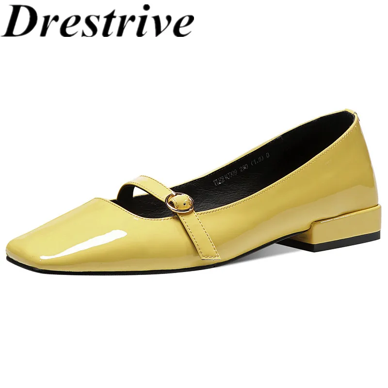 Drestrive Mary Janes Square Toe Patent Leather Buckle Shallow Women Pumps Thick Low Heels 2021 Summer Shoes Yellow
Drestrive Mary Janes Square Toe Patent Leather Buckle Shallow Women Pumps Thick Low Heels 2021 Summer Shoes Yellow